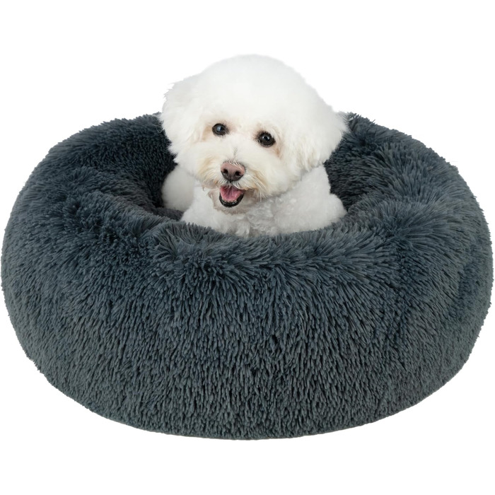 Підстилка для собак Best Pet Supplies: м'яка, ортопедична, з водонепроникним покриттям, Sherpa Fleece, для маленьких, середніх та великих собак (76x76x20 см), сірого кольору