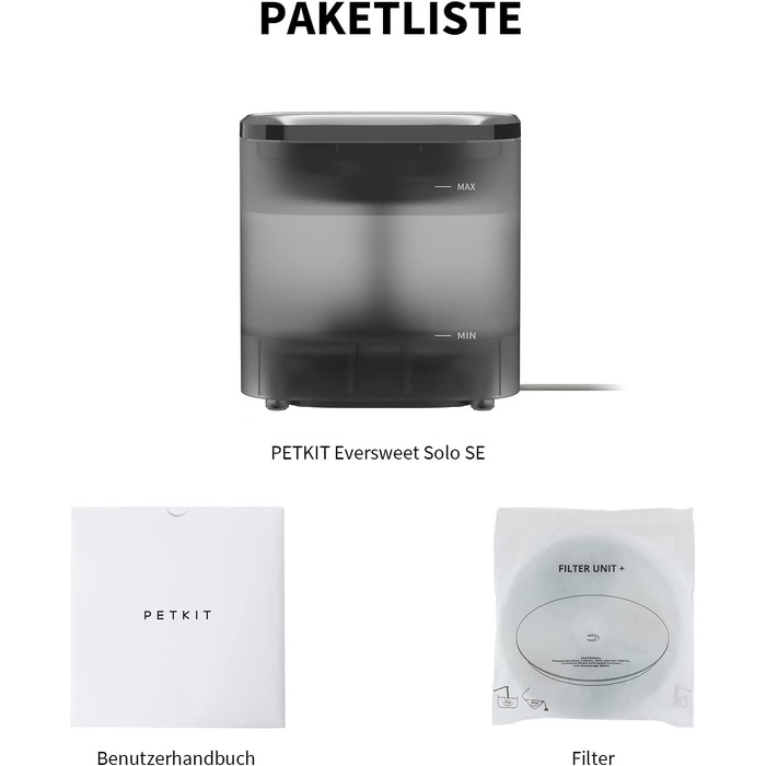 Фонтан-поїлка для котів та собак PETKIT CYBERTAIL, 1.85л, безшумний (25дБ) з LED-підсвіткою та бездротовим насосом, темно-сірий