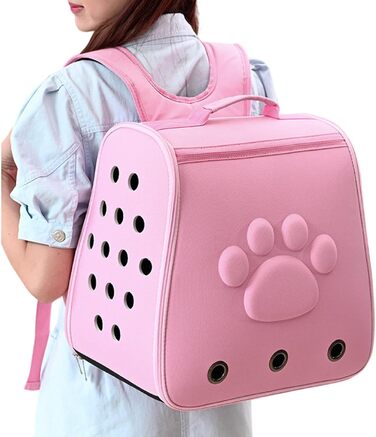 Транспортер для котів та цуценят: легка, дихаюча переноска для котів та собак (рожевий)