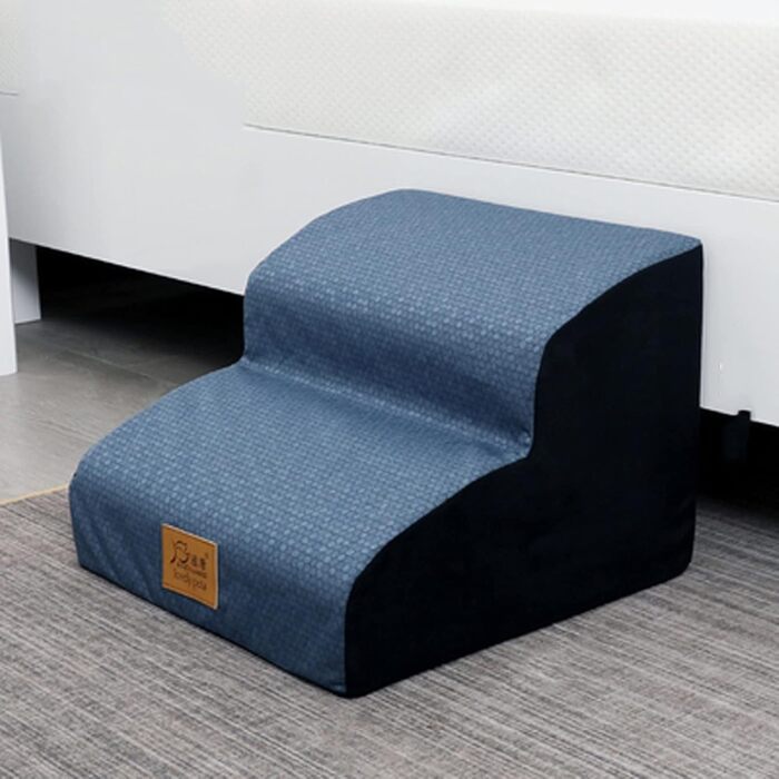 Сходинки для котів та собак Yanman 2 сходинки, блакитні. Зручні та миючіся сходи для домашніх тварин до дивану