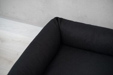 Ортопедичне ліжко для собак Bruno Grosse, середнього та малого розміру - подушка для собак, килимок для собак з тканини Aura - Memory Foam, м'яке, довговічне, стійке до зношування та розривів (XXXL, Чорний)