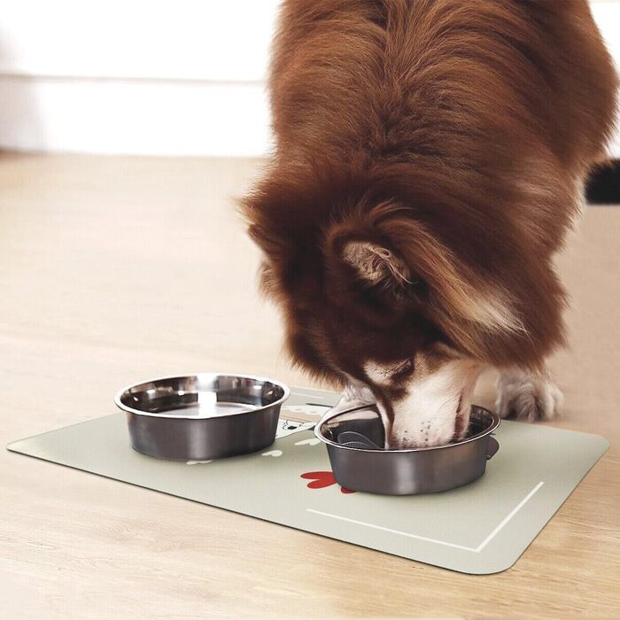 Захисна гумова підкладка Emmevi для миски собаки/кота, 38x60 см, неслизька, брудовідштовхуюча