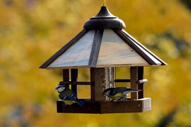 Дім для птахів Dobar® 21391e з годівницею, з дерева, камуфляж, 35x35x29 см