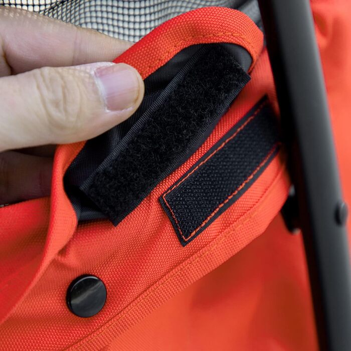 PawHut Складаний візок для собак та дітей з регульованим дахом, кишенею та 2 повідками, з оксфордської тканини та сталевим каркасом, 82x47x97 см, сірий та чорний (Rosso)