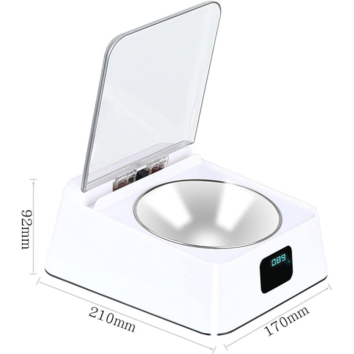 Автоматичний годівник для котів та собак – Інтелектуальний інфрачервоний датчик для сухого/вологого корму (350 мл) з нержавійною чашею – Практичний дозатор корму для маленьких/середніх тварин