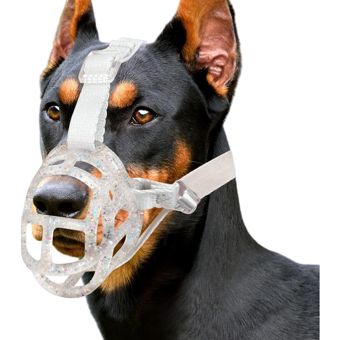Майорка для собак: кошик-намордник для маленьких, середніх та великих собак. Легкий, дихаючий, запобігає кусанню та жуванню, дозволяє дихати та пити. Ідеально для дресирування, грумінгу. Прозорий, розмір 6