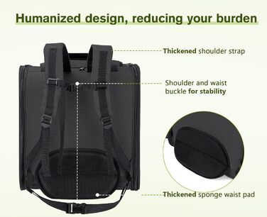 Рюкзак для собак та котів Pecute: переноска для 2 котів або 1 собаки, вентильована, сірого кольору