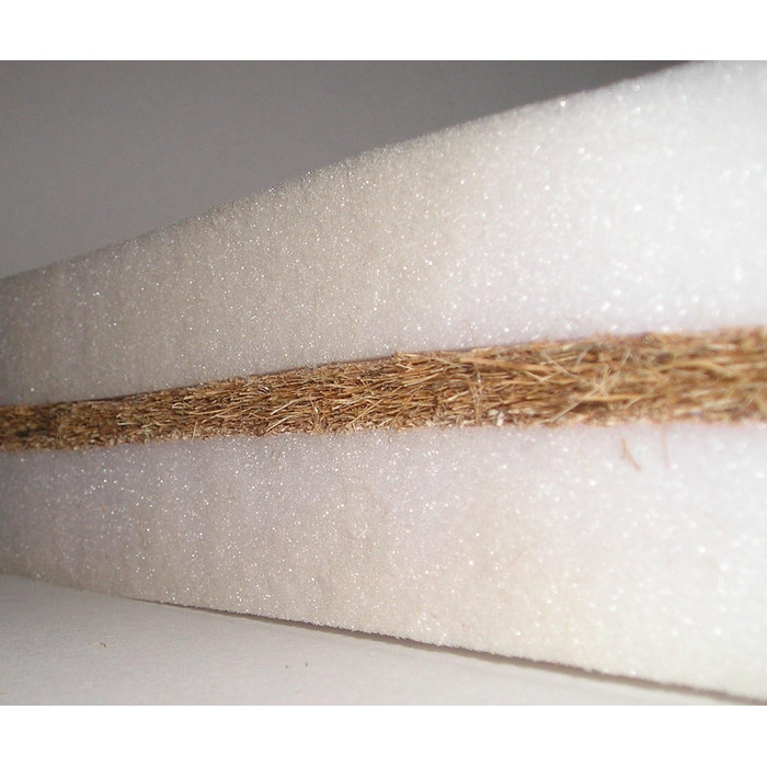 Ортопедичний матрац для собак з кокосовою матом, антиалергенний, штучна шкіра. Розмір 120x90 см, колір коричневий