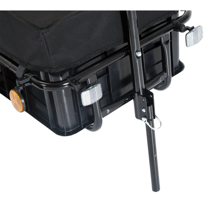 Причіп для велосипеда HOMCOM з тентом, вантажопідйомність до 40 кг, 144 x 59 x 80 см