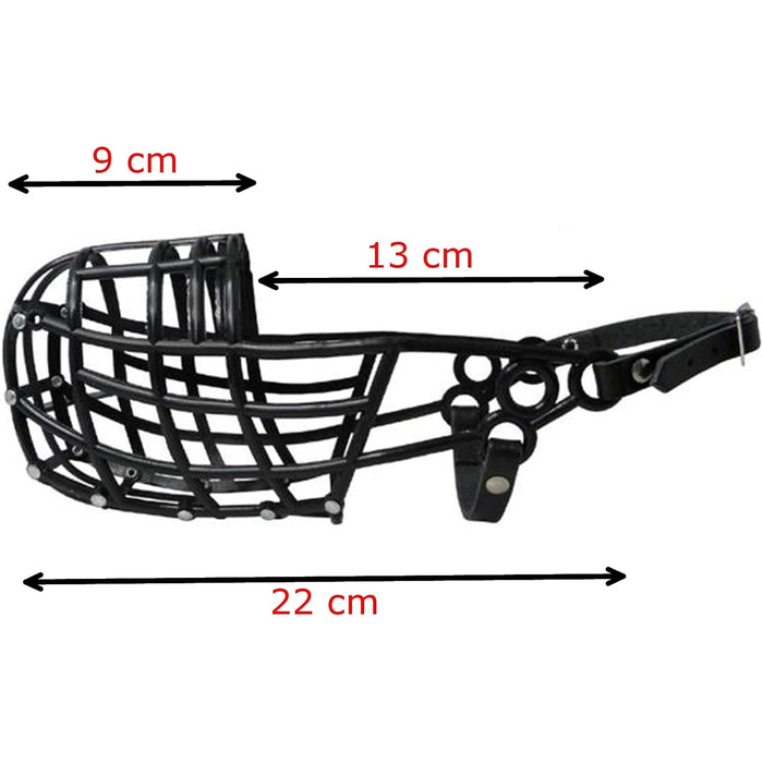 Маукорб для гончих собак Don Pare 107 (чорний) для Лурчерів, Слоугі, Салукі - регульований, для тренувань та перегонів