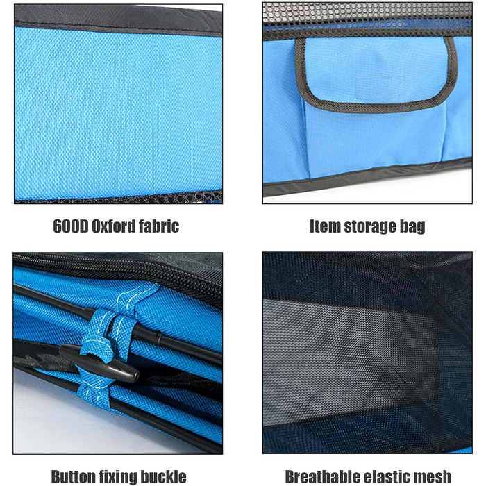 Переносний складаний лежак-іграшка для котів та собак, блакитний: клітка-переноска, лежанка для собак та котів, переноска для подорожей