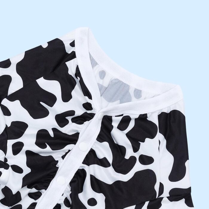 Піжама для собак великих порід CuteBone: для післяопераційний період, з принтом 'корова', розмір M