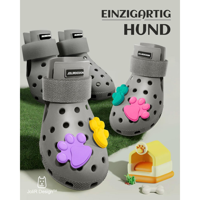 Чоботи для собак: захист подушечок лап, водонепроникні, зручні, дихаючі, неслизькі, легко миються. Ідеально для літа та зими (сірий, XS)