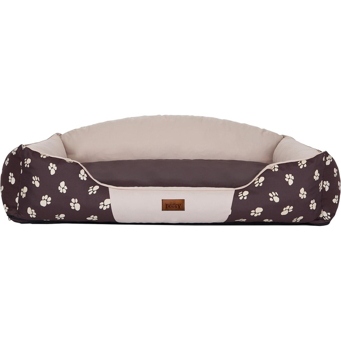 Ліжко для собак Hobbydog KRLCZK2, собаче ліжко-софа, кошик для собак, 84 x 65 см, Krone (Бежевий, XL, 1 шт.)
