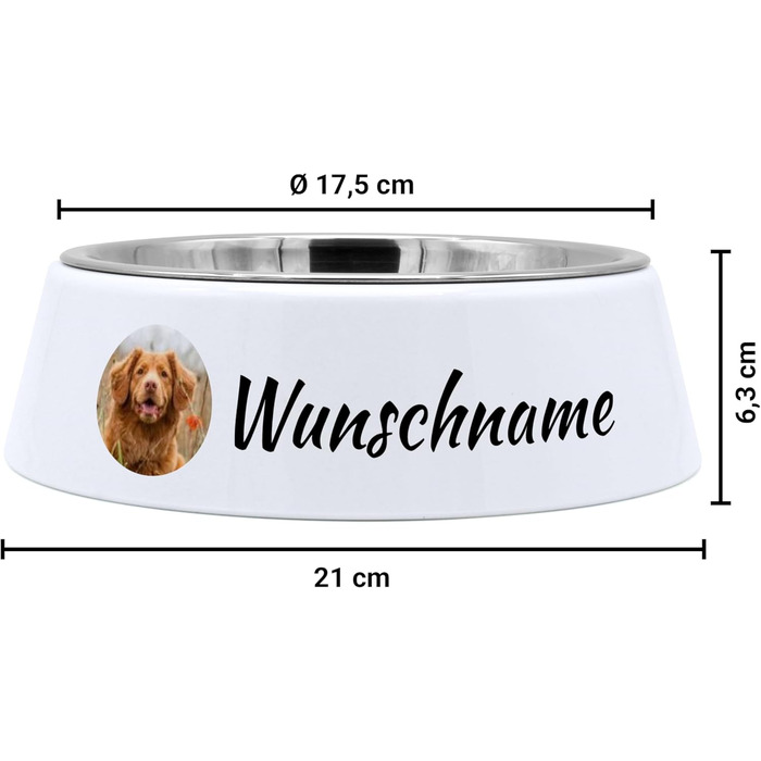Миска для корму для собак PhotoFancy® з фотографією - персоналізована з власним зображенням, макет 2