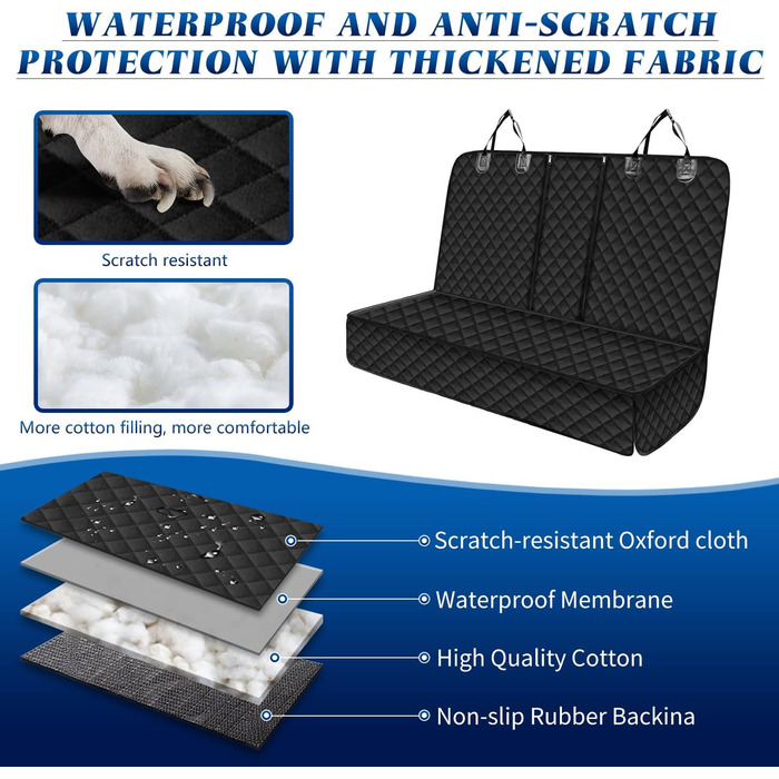 Чохол на заднє сидіння авто для собак, захист від бруду та вологи, універсальний, для дітей та тварин