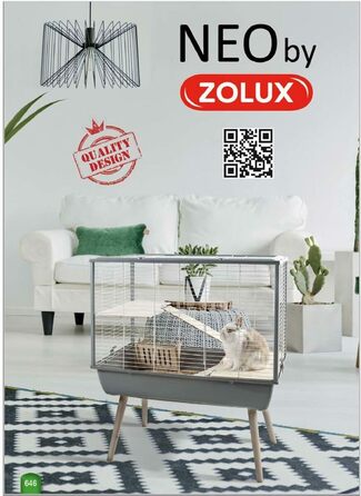 Клітка для великих гризунів ZOLUX Neo Cosy H80 сіра