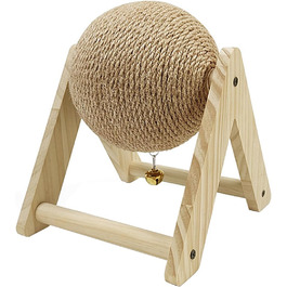 Іграшка для котів та собак Namvo Kratzball - кігтеточка з сизалю з вушками, проти нудьги