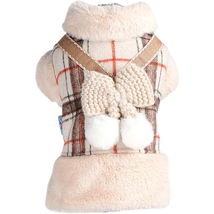 Тепла куртка для собак з флісовою підкладкою. Зручний зимовий теплий наряд для цуценят та собак. Вітронепроникний, для активних прогулянок взимку та вдома. Розмір M