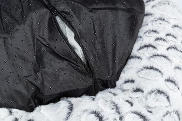 Тріксі лежанка для собак Міла, діаметр 50 см, біло-сіра, м'яке собаче ліжко з плюшем, кошик для маленьких собак, неслизька, 38985