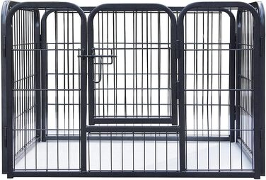 Клітка-вольєр для цуценят Melko, складана, сіра, 91 x 63 x 61 см