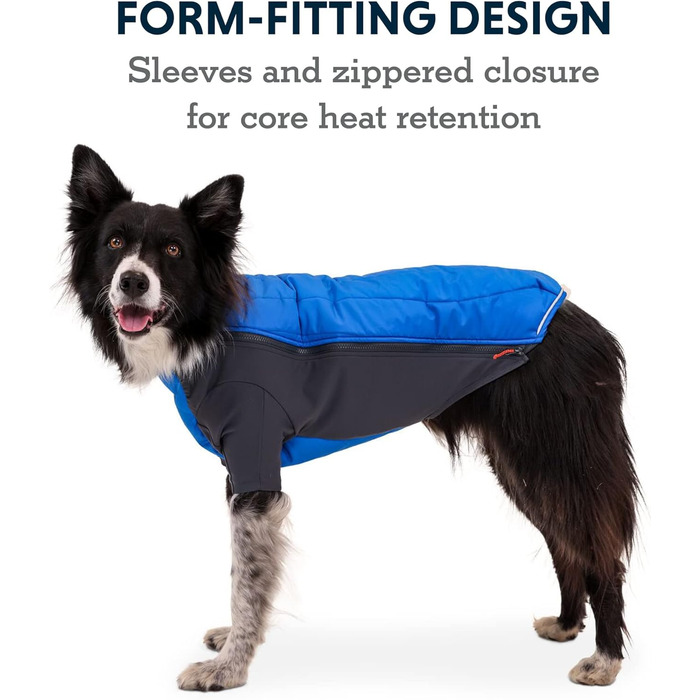 RUFFWEAR Powder Hound утеплена куртка для собак, водо- та вітрозахисна зимова куртка з флісовою підкладкою, преміум комбінезон для собак, синя, розмір L