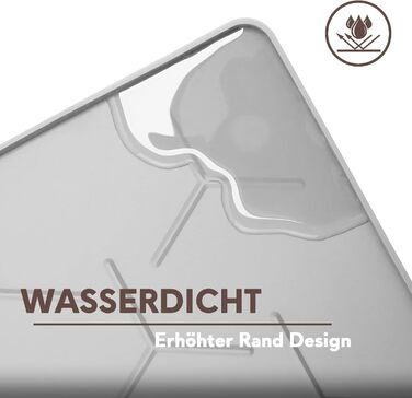 Килимок під лоток для котів Garoopion Katzenklo Matte, 86x56 см, силікон, сірий