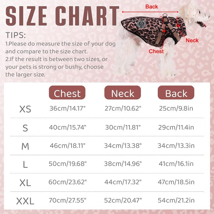 Теплий зимовий одяг для собак Avlot: куртка з флісу, водонепроникна, для холодної погоди (XXL, Коричневий)