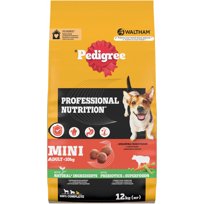 Сухий корм для собак малих порід Pedigree з яловичиною та овочами, 12 кг