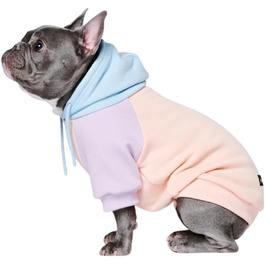 Світшот для собак Spark Paws з капюшоном – преміум якість, м'який, комфортний, з флісовою підкладкою, для всіх порід – Cotton Candy – L