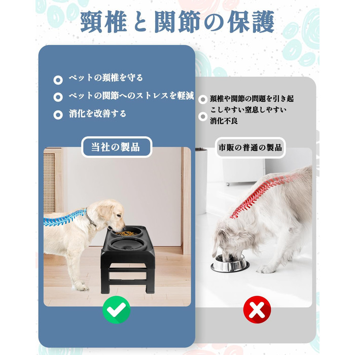 Підвищений годівниця для собак, регульована висота, повільний годівник та миска для води без розбризкування, набір, миска для корму для собак, миска для води для великих, середніх, маленьких собак, котів та домашніх тварин (сірий)