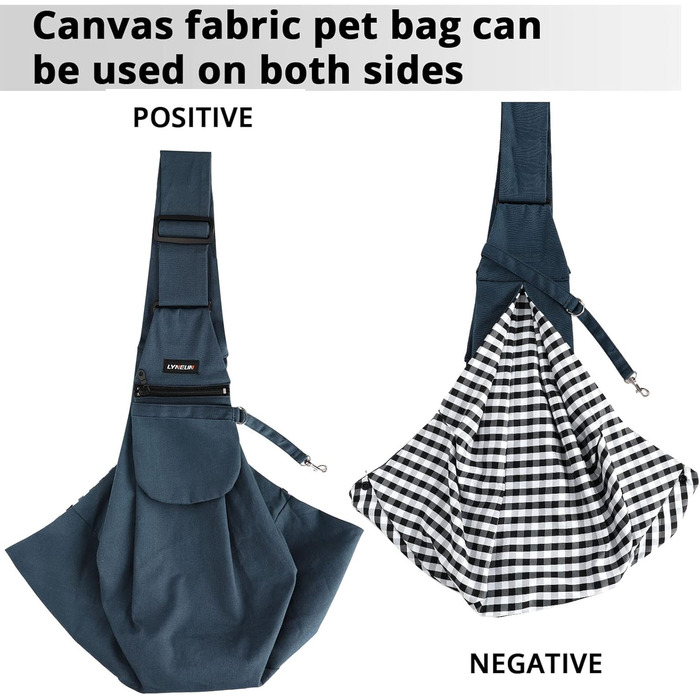 Транспортна сумка для тварин Lyneun - регульована, для котів та собак, Navy blue