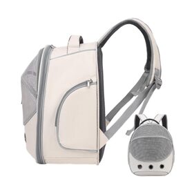 Сумка-переноска для собак | 33 x 25 x 41 см | Безпечна, практична, дихаюча переноска для собак | Ідеально для подорожей, прогулянок, транспортування в авто та громадському транспорті, сірий колір