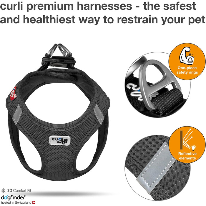 Шлейка-жилетка Vest Harness Air-Mesh чорна 2XS для собак