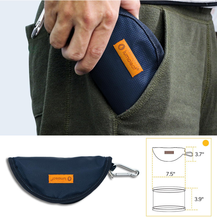 Набір мисок для собак LumoLeaf (2 шт.): дорожні, складані, 2L та 2.4L об'єм, для подорожей, легкі, для води та корму