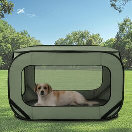 Транспортна переноска для собак CAIEJSAEN 92x52x52 см, складана, з оксфордської тканини, сітчаста, дихаюча, для подорожей та авто