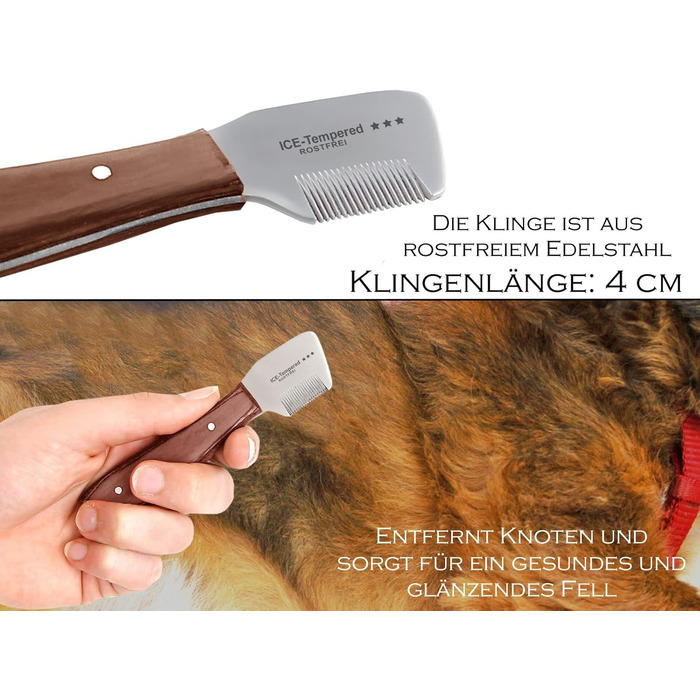 Набір триммерів для собак та котів: 4 частини, щітка, ножиці, тример для підшерстка, високоякісна сталь, для довгої та короткої шерсті