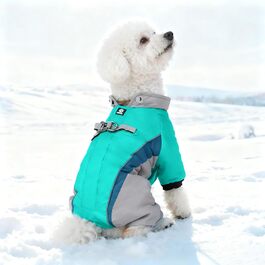 Зимовий теплий куртка-комбінезон з регульованими лямками, D-подібним кільцем та світловідбиваючими смугами, розміри S-L (A, 38см)