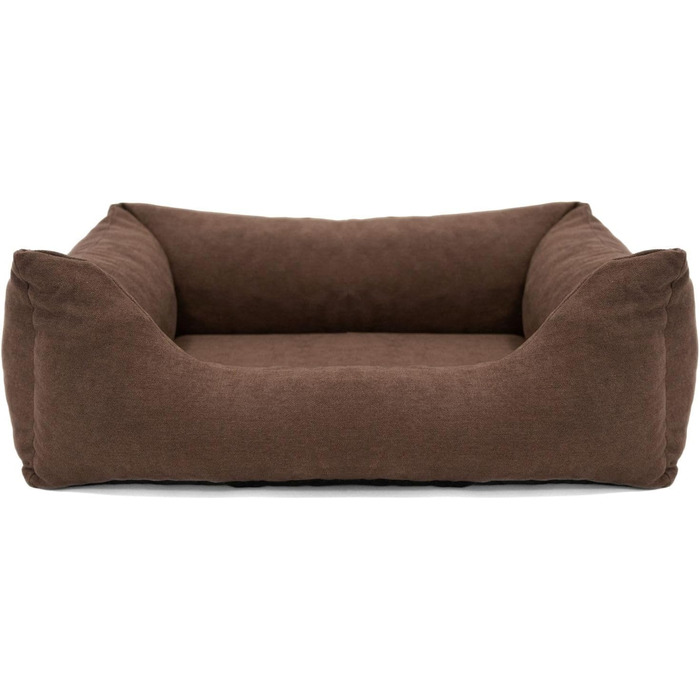 Ортопедичне ліжко для собак Emma | Ліжко-кошик для маленьких та середніх собак (Колір: коричневий, 105x75 см)