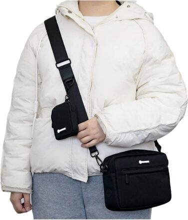 Сумка для ласощів для собак COOWONE - водонепроникна сумка для прогулянок з інтегрованим диспенсером для пакетів, чорна