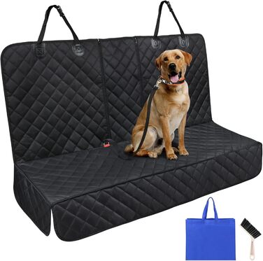 Захисний чохол на сидіння авто для собак, 136x119 см, чорний, універсальний, нейлон. З щіткою для чищення та сумкою. Підходить для більшості авто та SUV.