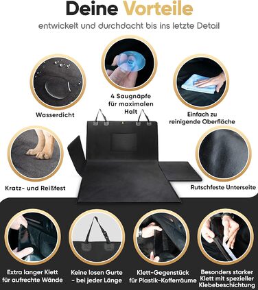 Захист для багажника автомобіля для собак HELDENWERK - універсальний, водовідштовхувальний, стійкий до подряпин, з захистом бокових панелей та краю завантаження. Підходить для собак.