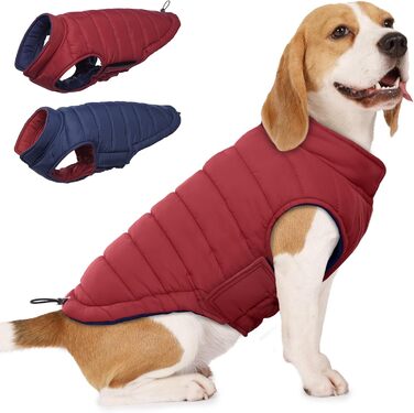 Зимовий теплий водонепроникний одяг для собак великих порід Lelepet, червоний XL