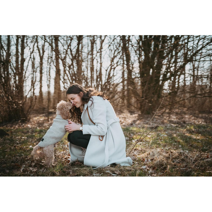 Пуловер для собак Hunter GENF, бежевий, з перекидним коміром, з еластичного переробленого поліестеру