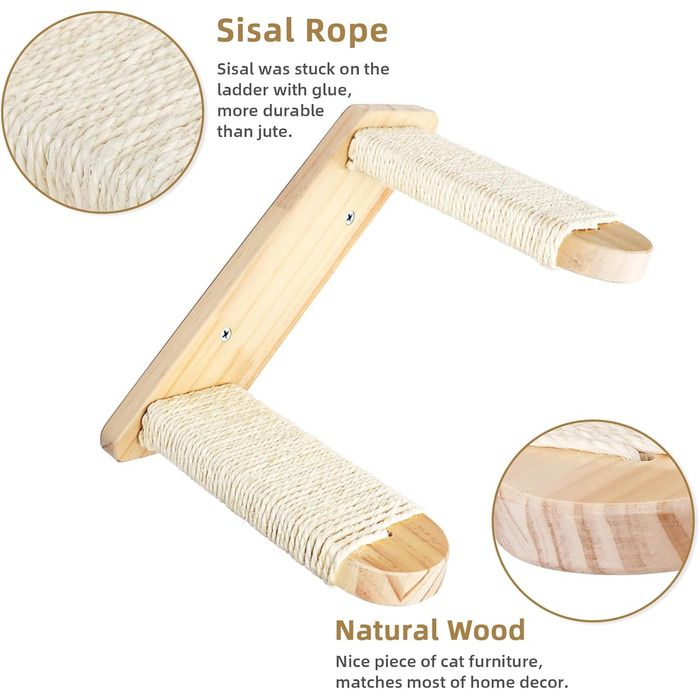 Сходинка для котів DaizySight на стіну: комплекс для лазіння, ігор та відпочинку (2 елементи)