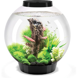 Акваріум biOrb CLASSIC 30 LED чорний, набір з фільтром, LED-підсвіткою та керамічним ґрунтом із міцного акрилового скла, декоративний комплект