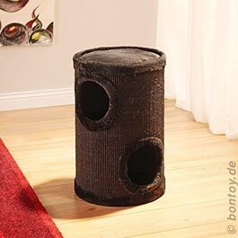 Дерев'яний кігтеточка-кіт-тур Buddy Bontoy, чорний, 58 см