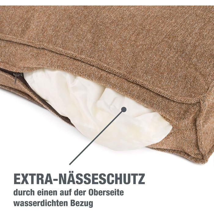 JAMAXX Преміум подушка для собак ортопедична, 90x70 см, коричнева. Зручний знімний чохол з високоякісного матеріалу Chinelle, м'яка наповнювач з Visco піни з ефектом пам'яті. Модель PDB1003 (M)