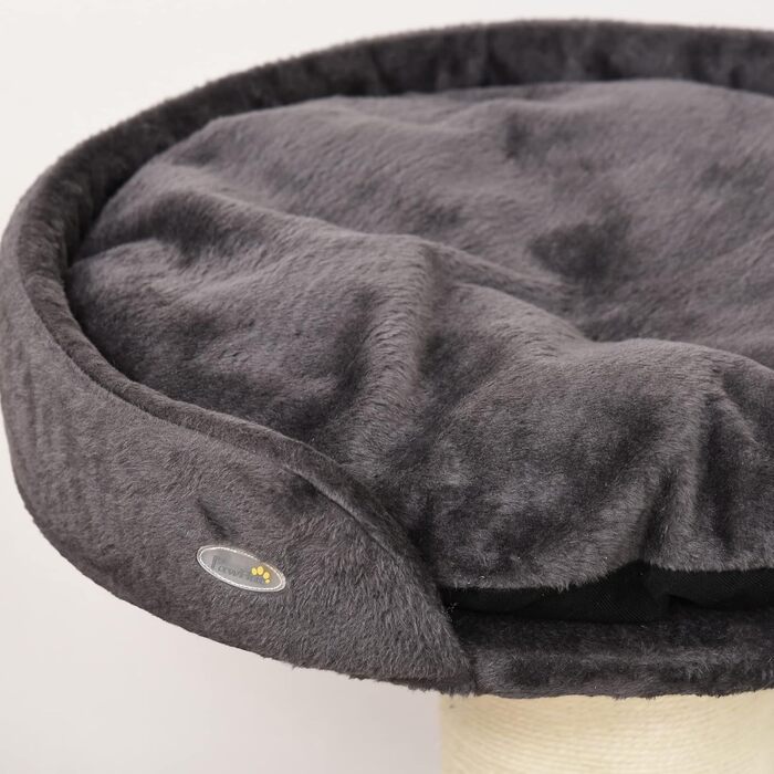 Когтеточка для великих котів PawHut XXL, стійке котяче дерево з лежаком, ігровий комплекс, сірий, з сизалевими стовпами та канатом