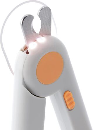 InnovaGoods® Ножиці для стрижки кігтів домашнім тваринам LED Clipet, знімний нашийник для шліфування у ручці, ефективний напівкругла зріз, компактний та легкий дизайн, ідеально підходить для домашніх тварин